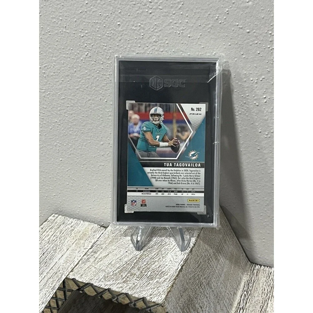 2020 Panini Mosaic - NFL Debut Tua Tagovailoa #262 No Huddle Silver Prizm (RC)